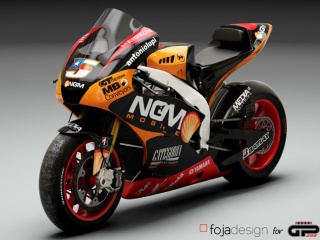 La Yamaha del team Forward nel rendering di GPOne.com