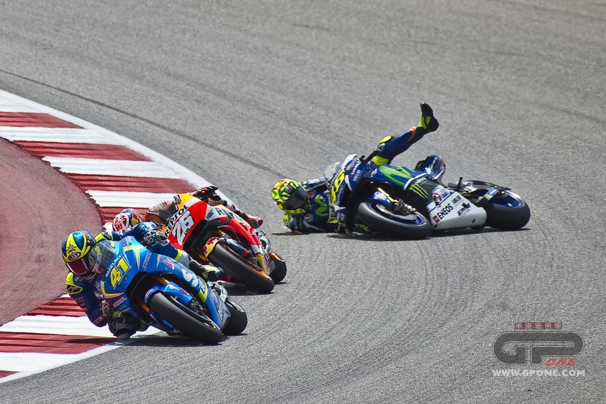 Rossi's crash at the GP of the Americas