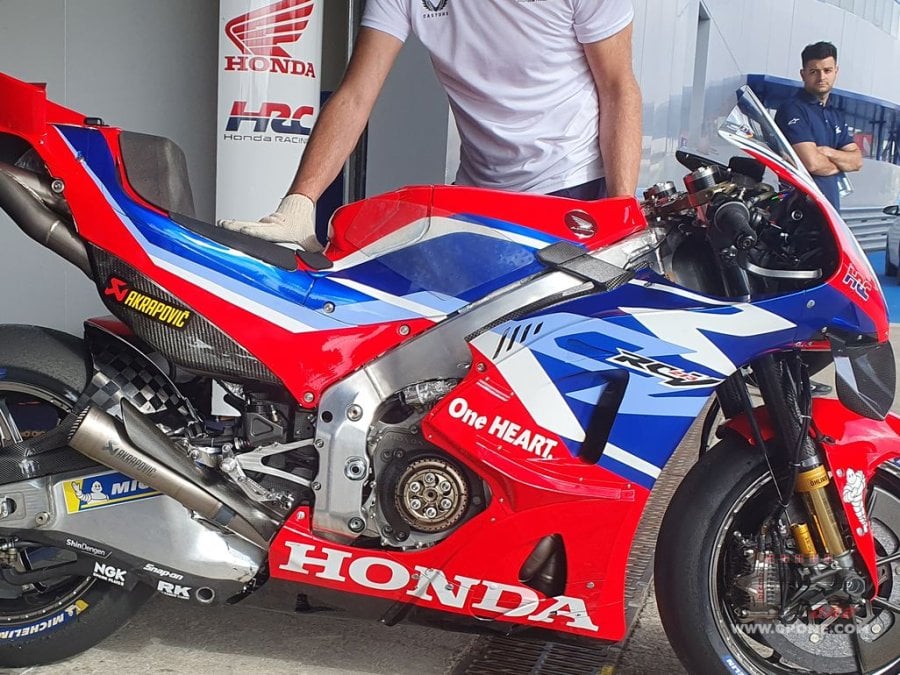 MotoGP: Jerez test: the new Honda chassis made by Kalex