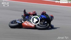 MotoGP: La caduta di Quartararo: "spingi spingi, prima o poi cadi"