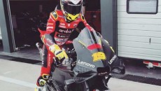 SBK: Bautista ride again the Ducati 'total black' MotoGP at Misano: here are the photos