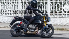 Moto - News: Moto Guzzi: una piccola naked in pieno sviluppo - foto spia