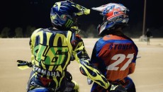 News: After karts, flat track: Stoner and Rossi drifting together at the Ranch