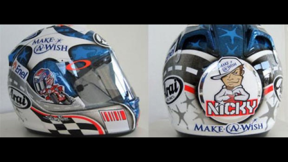Moto - News: Un casco pro "Make A Wish" per Nicky Hayden
