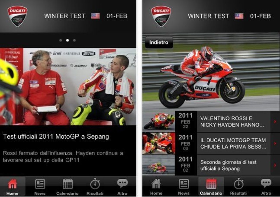 Moto - News: iPhone: E' arrivata la app Ducati Corse