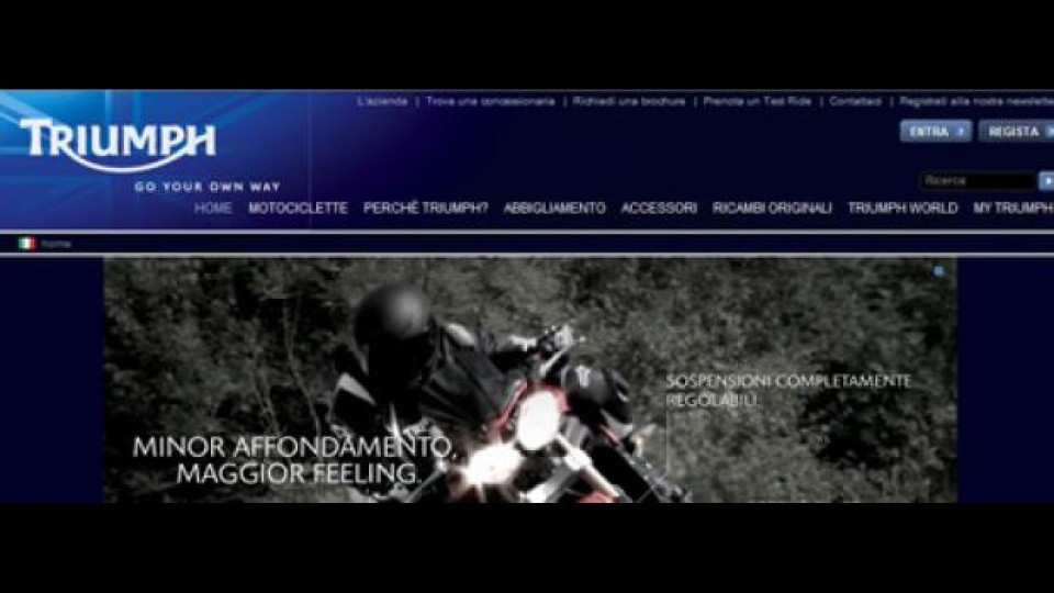 Moto - News: Triumph: il nuovo sito internet Moto - News: Triumph: il nuovo sito internet