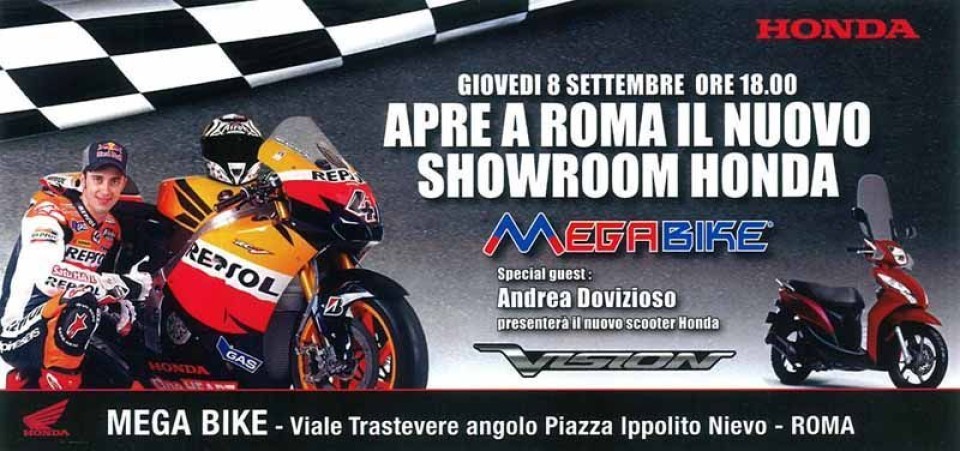 Moto - News: Dovizioso a Roma da Megabike