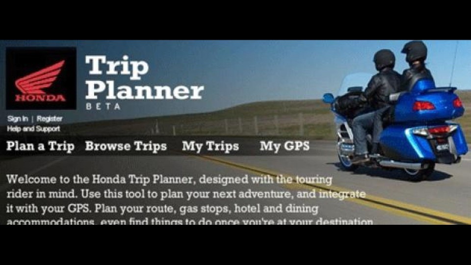 Moto - News: Honda Trip Planner