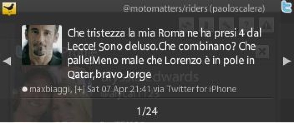 Moto - News: Max Biaggi, la Roma, e Lorenzo