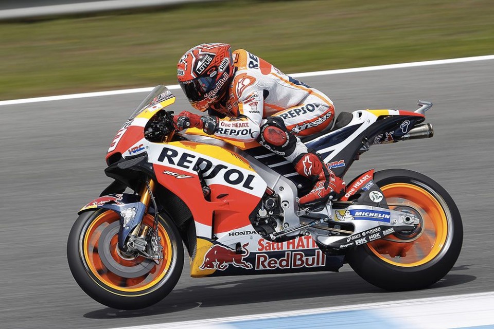 Test Jerez: Marquez parte col piede giusto