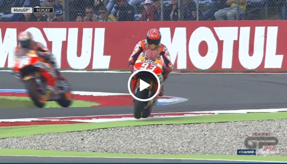 Marquez 'prova' il taglio della 'variante Rossi'