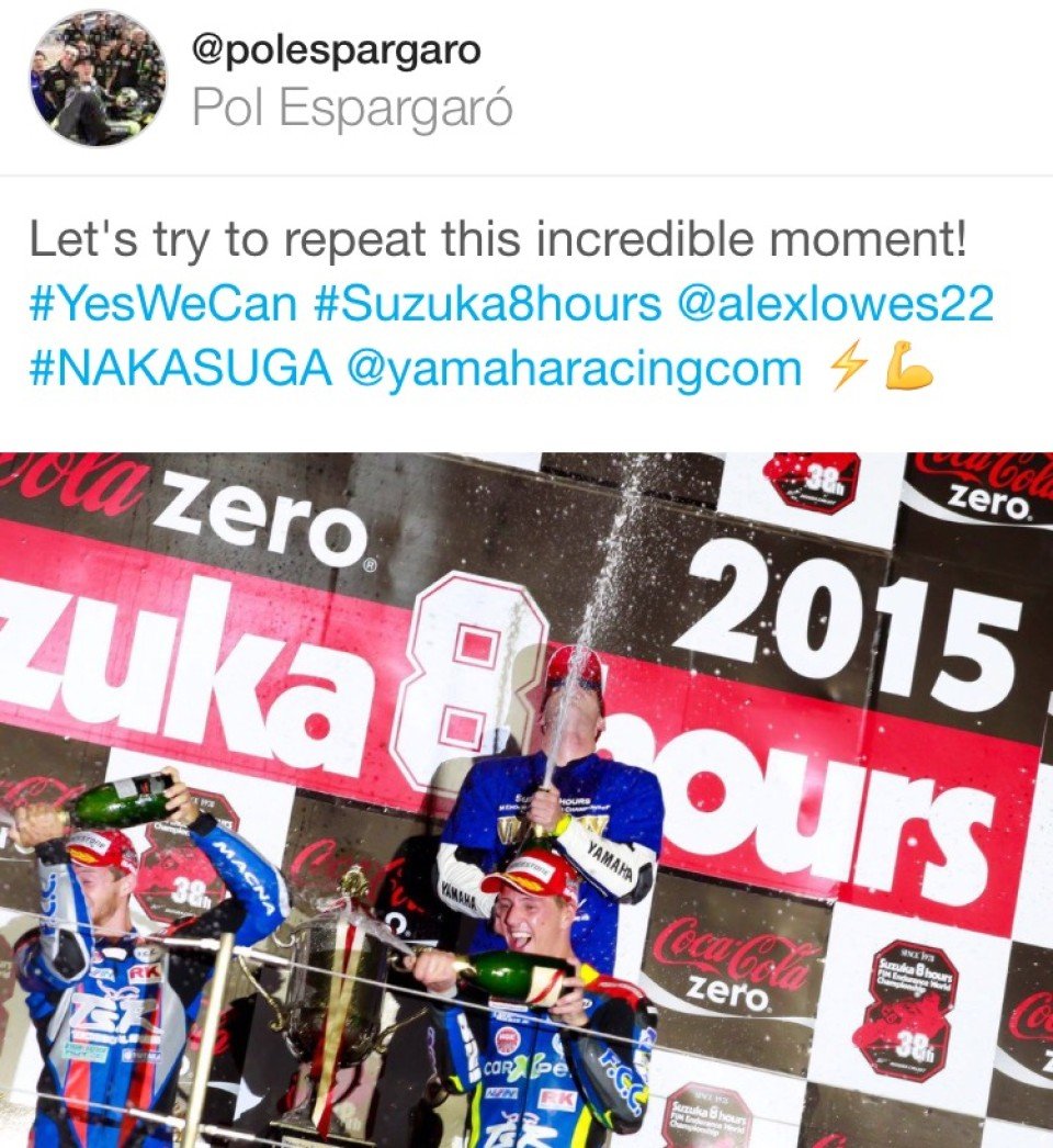 Pol Espargarò will defend the title at the Suzuka 8 Hours