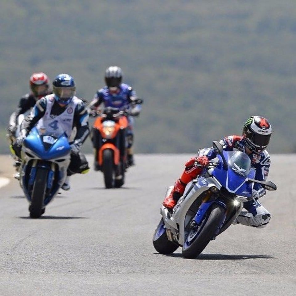 Jorge Lorenzo at Ascari riding school