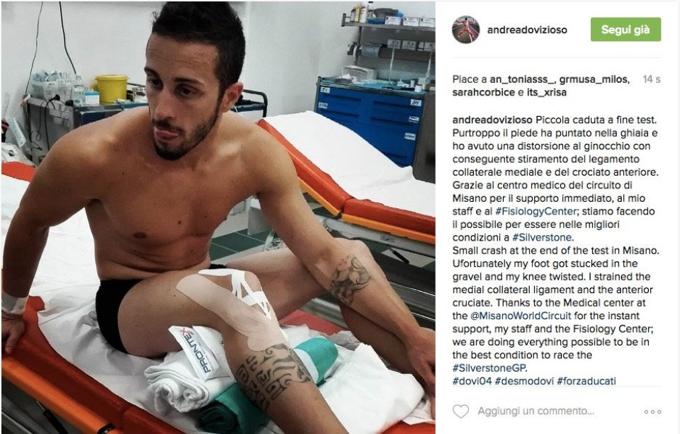 Dovizioso: physiotherapy ahead of Silverstone