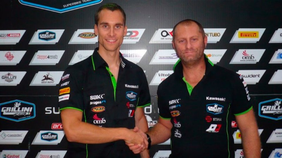 Jezek con Grillini in Superbike nel 2017