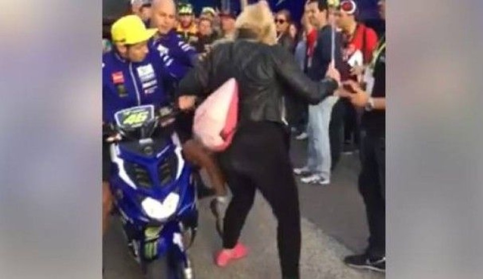 Rossi risks being charged for the scooter indicent in the paddock