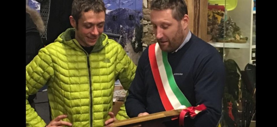 Valentino Rossi cittadino onorario di Pinzolo...con sbandata