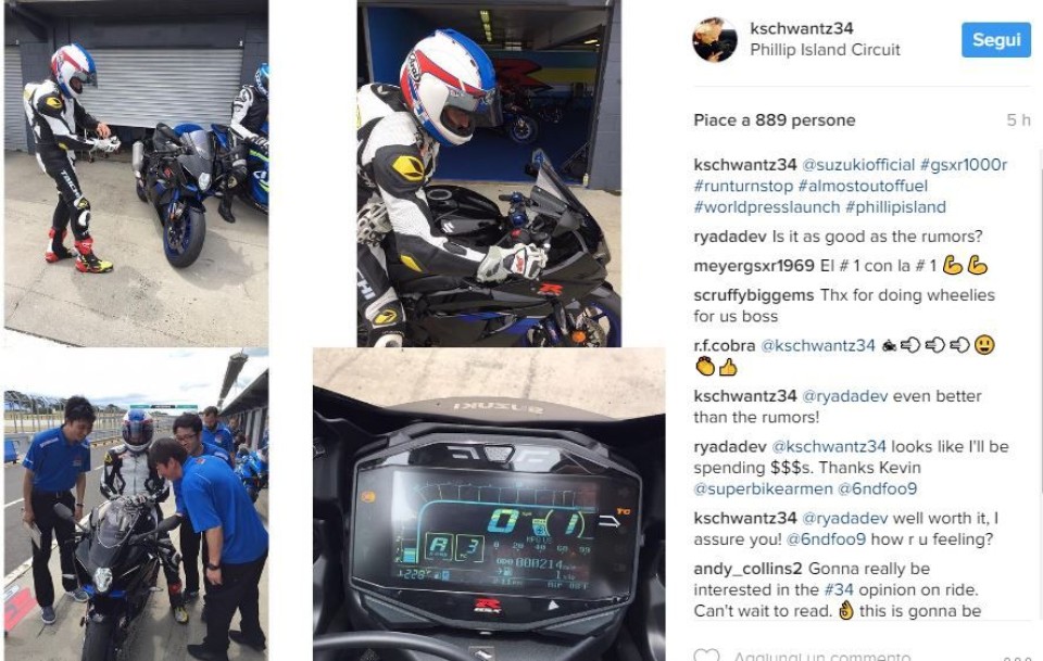 Moto - News: La Suzuki e Schwantz in pista a Phillip Island 