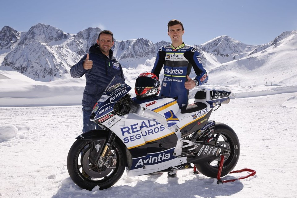 MotoGP: Barbera and Baz christen the Ducati in the snow