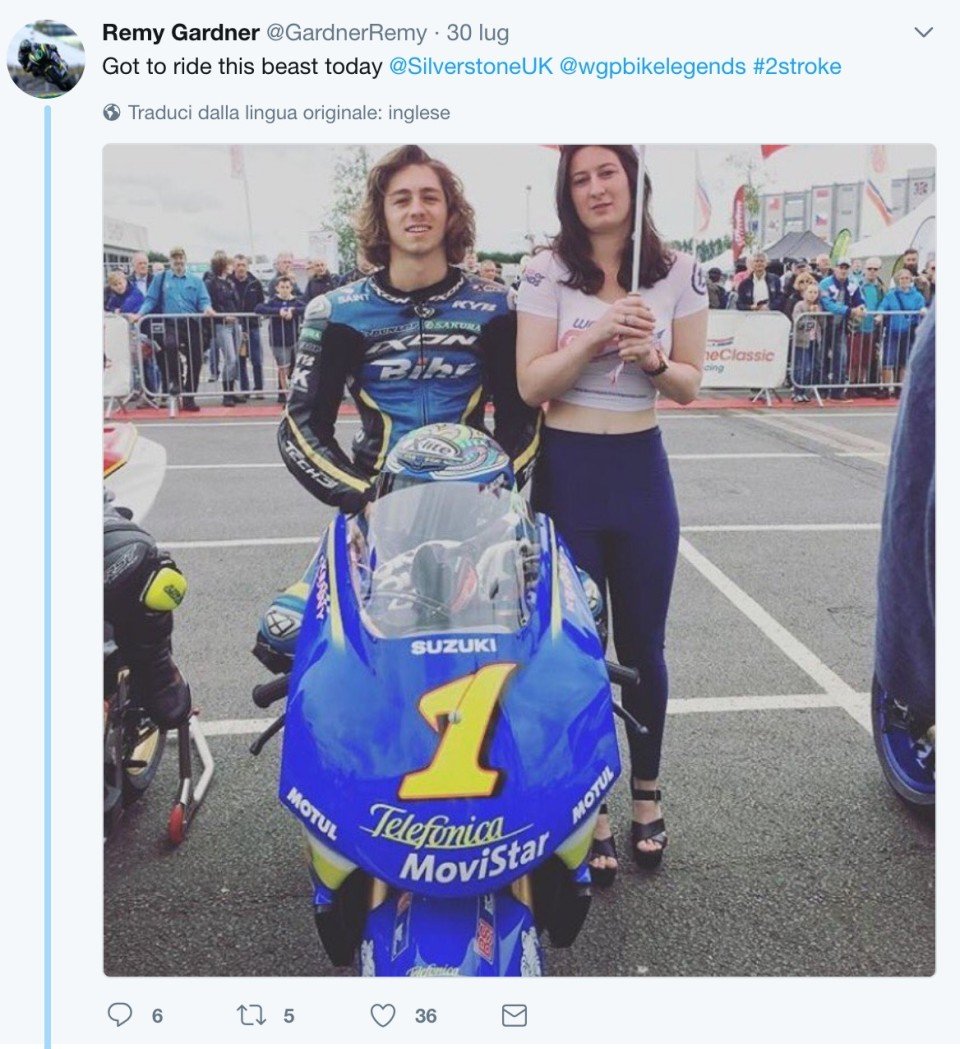 MotoGP: Remy Gardner sulla Suzuki 500 di Kenny Roberts Jr.