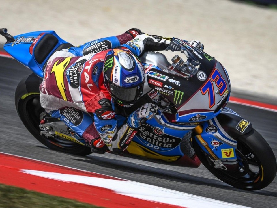 Moto2: FP1: Alex Marquez, primo con caduta a Misano