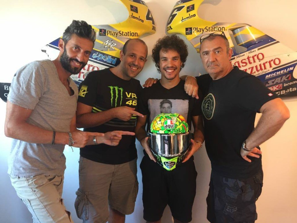 Moto2: A tropical helmet for Morbidelli in Misano