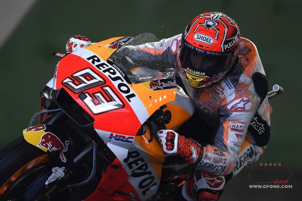 MotoGP: WUP: Marquez detta il passo sul bagnato, 6° Dovi