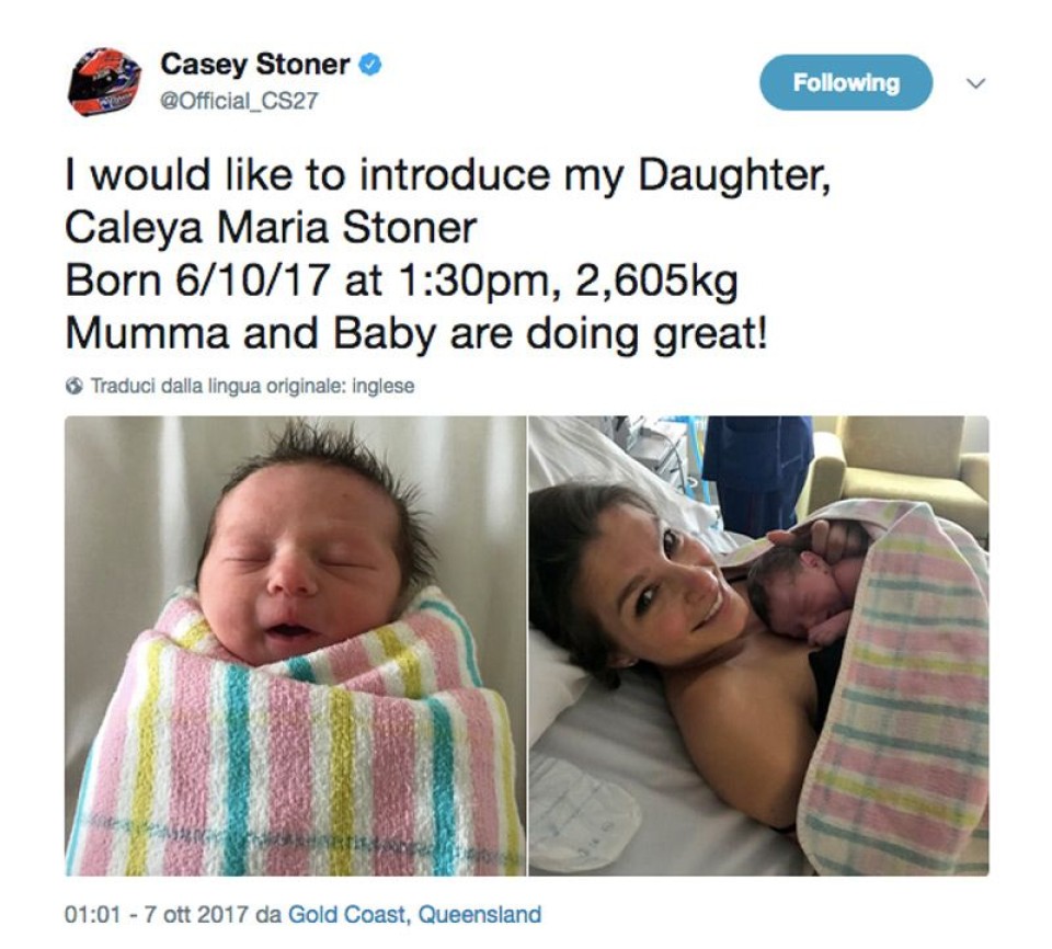 News: Celebrations in the Stoner camp: Caleya Maria is born