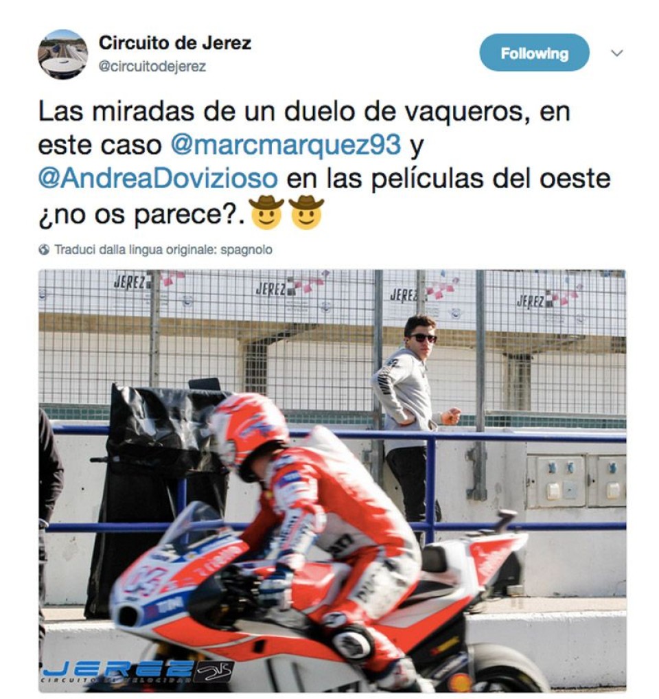 MotoGP: A Jerez Marquez &#039;tiene d&#039;occhio&#039; Dovizioso