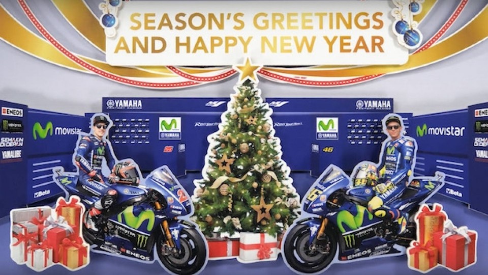 Moto - News: Yamaha MotoGP: ecco gli auguri di Rossi e Vinales [VIDEO]