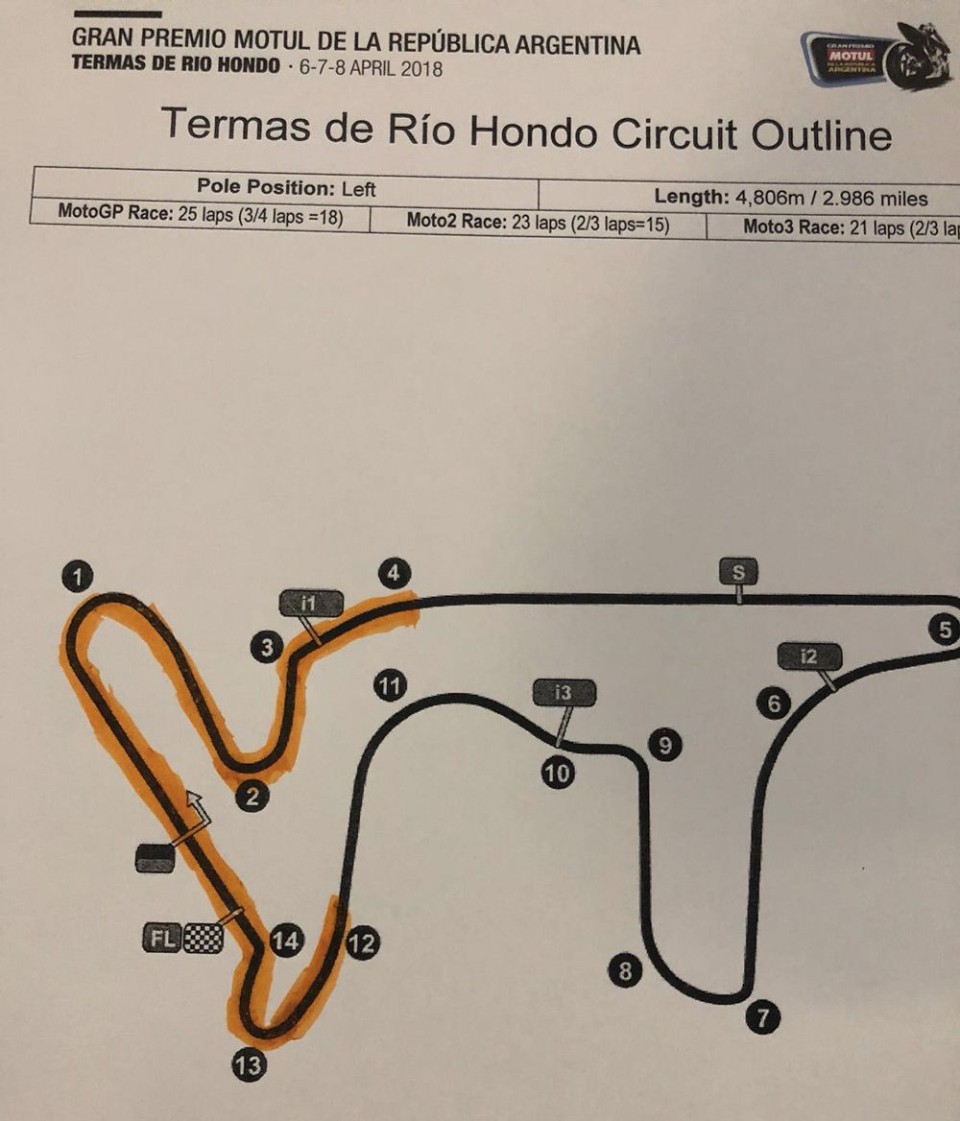 MotoGP: Ecco le zone riasfaltate del circuito di Termas de Rio Hondo