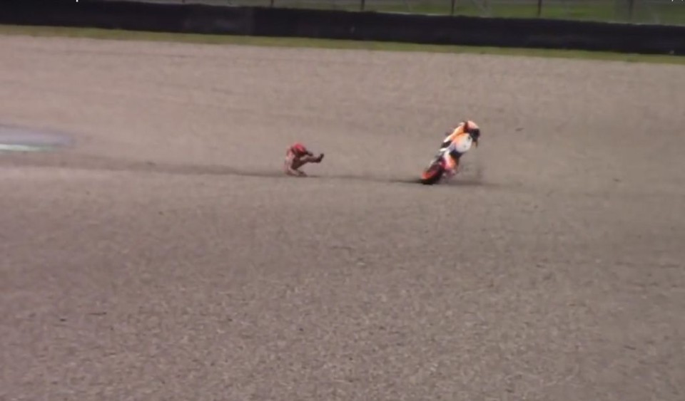 MotoGP: VIDEO. The Marquez's crash at the Mugello test