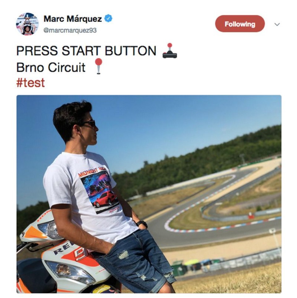 MotoGP: Test a Brno per Marquez e Pedrosa