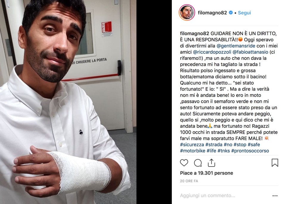 News: Filippo Magnini hit by a car while riding his bike
