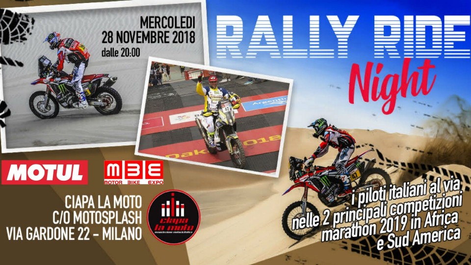 Moto - News: Rally Ride Night 2019: Ciapa la Moto dedica una serata all'off-road