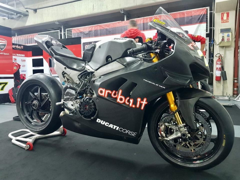 SBK: Aragon: ecco la Ducati V4-R che porterà in pista Davies