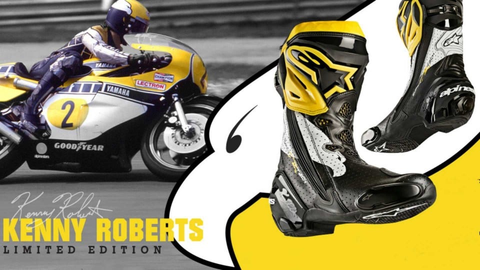 Moto - News: Alpinestars Super tech R, arriva l’omaggio a Kenny Roberts Sr.