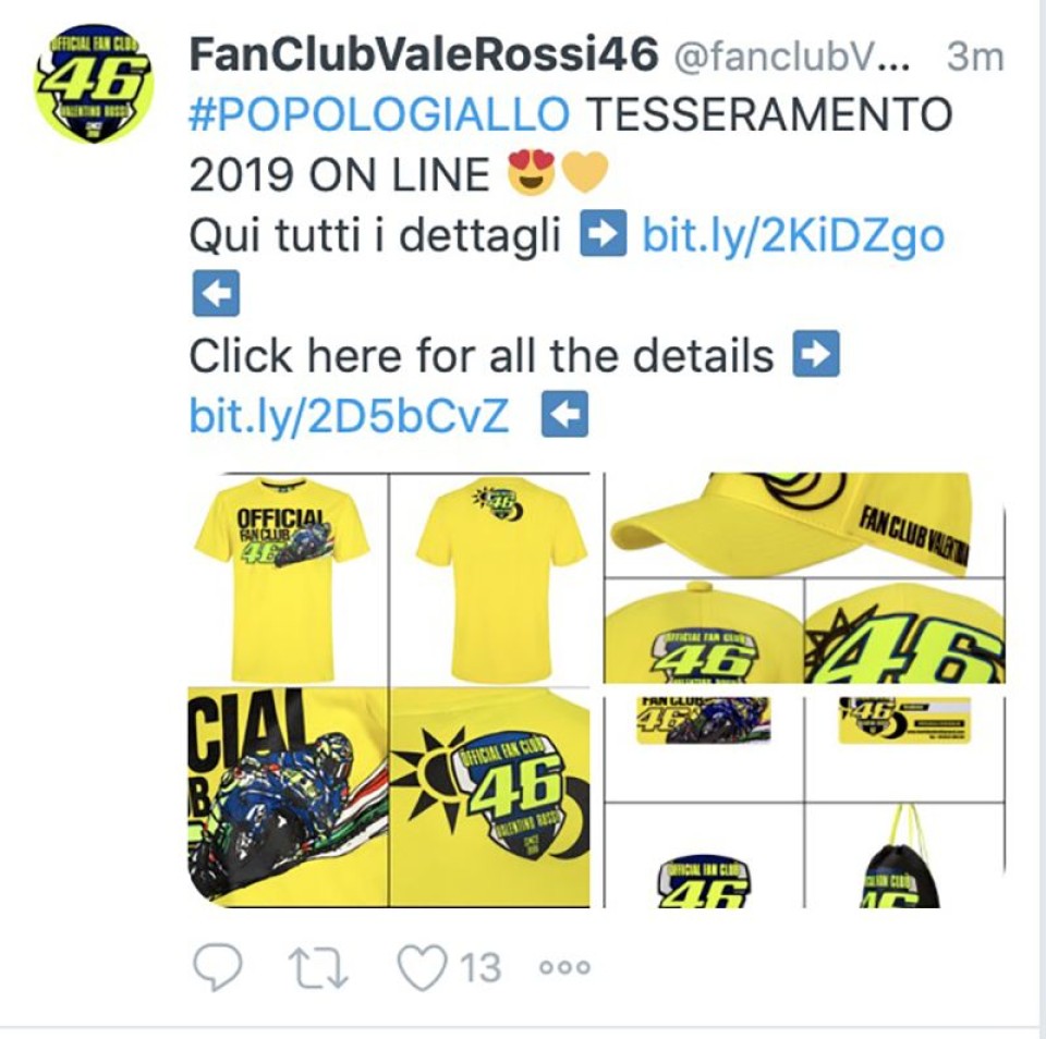 MotoGP: Il VR46 Fan Club apre al tesseramento online