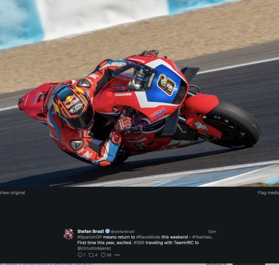 MotoGP: Stefan Bradl wildcard a Jerez per provare le novità Honda