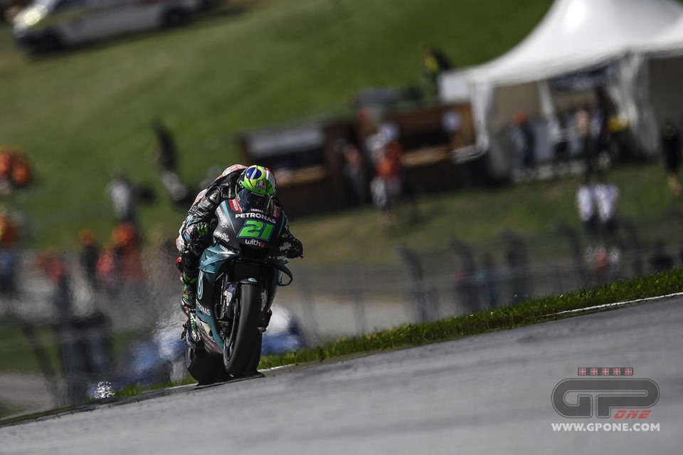 MotoGP: Morbidelli e Rossi comandano il Warm Up bagnato al Red Bull Ring