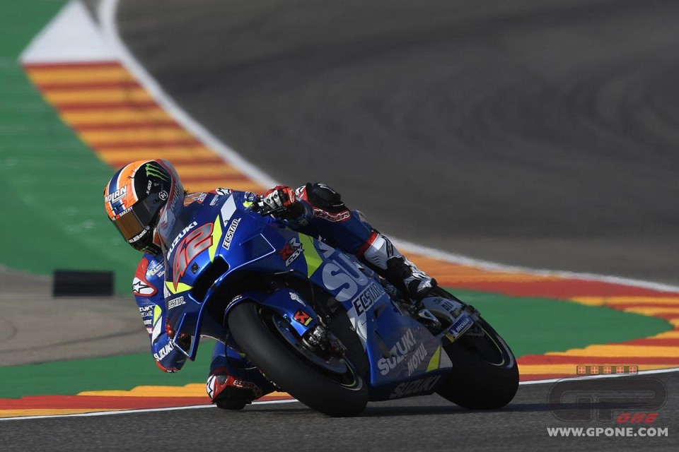 MotoGP: FP3 Aragon, piove al Motorland: Rins il migliore, Marquez non gira