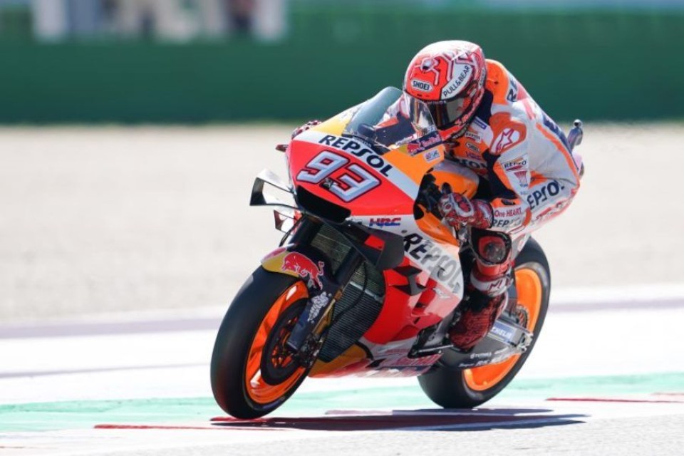 MotoGP: Riscossa Honda: Marquez 1° nel warmup, 10° Rossi
