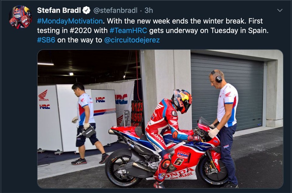 MotoGP: Honda already on track tomorrow with Bradl in Jerez