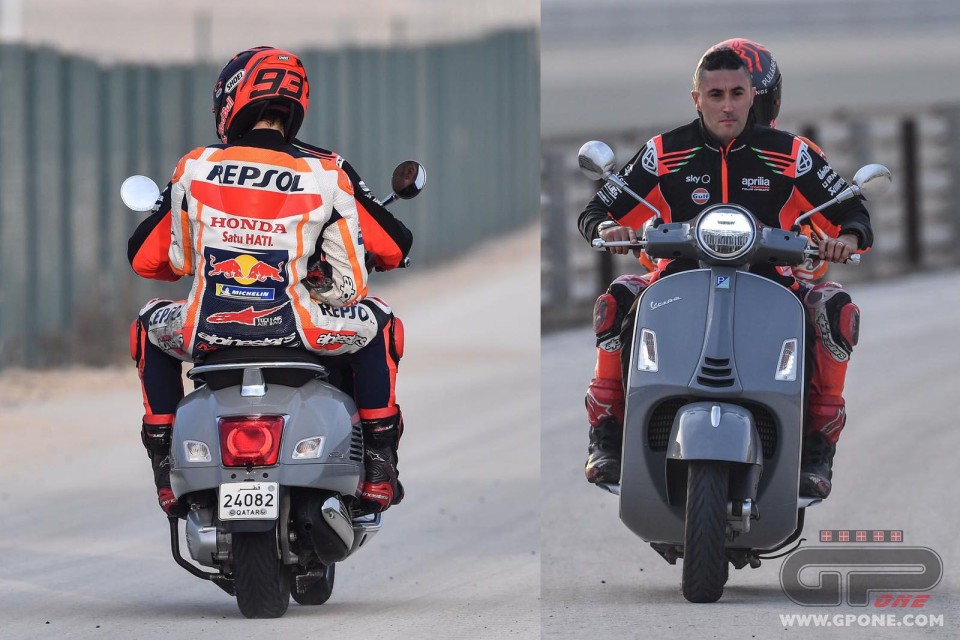 MotoGP: Marquez crashes on his Honda and is saved by a Vespa…