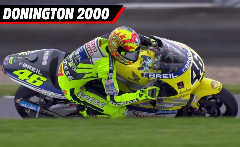 MotoGP: VIDEO, Donington 2000: il primo trionfo di Valentino Rossi in 500