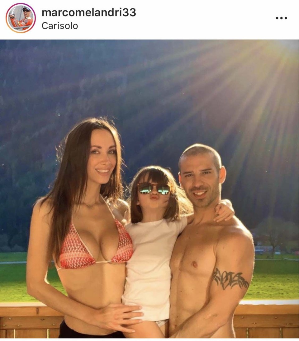SBK: Marco Melandri and Manuela show 'side A' and wish Happy Easter