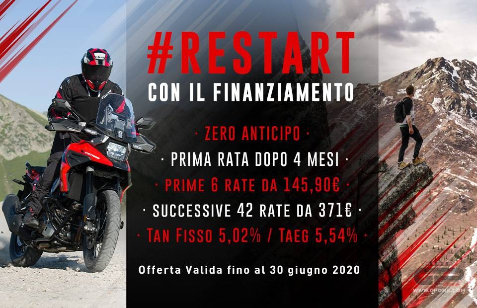 Moto - News: #RESTART con Suzuki: subito in moto, prima rata tra 4 mesi