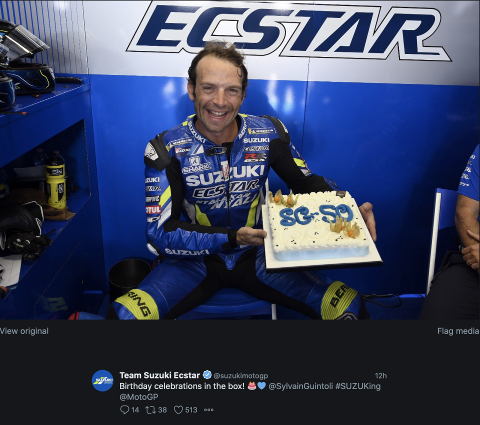 MotoGP: Sylvain Guintoli: l'ex iridato Superbike festeggia 38 anni nel box