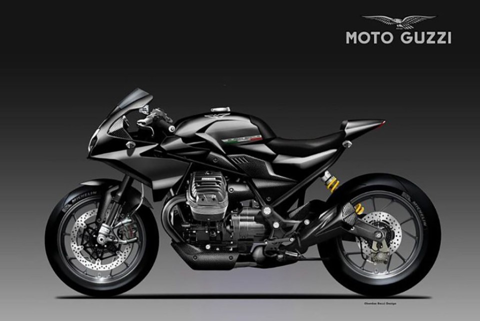 Moto - News: Moto Guzzi Black Eagle: la base della V85 TT per un concept di Bezzi