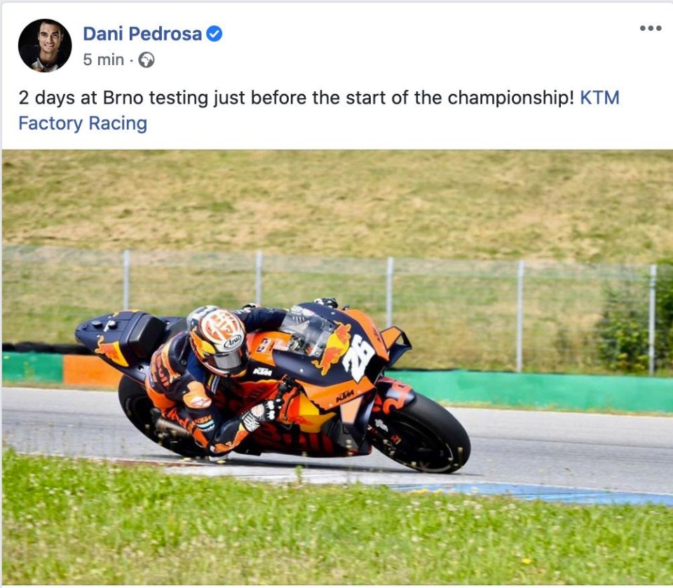MotoGP: Due giorni di test a Brno sulla KTM per Dani Pedrosa